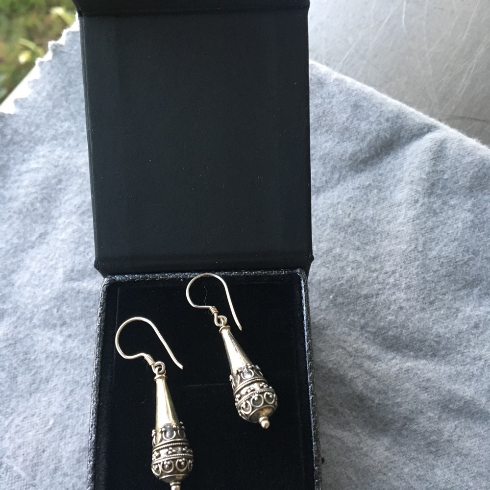 Boho sterling silver earrings